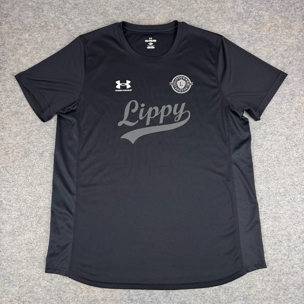 Under Armour Lipscomb University Bisons Soccer T-Shirt Fitted Black Mens 2XL XXL - Picture 1 of 10